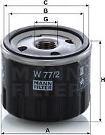 Mann-Filter W 77/2 - Ölfilter alexcarstop-ersatzteile.com