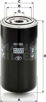 Mann-Filter WD 950 - Filter, Arbeitshydraulik alexcarstop-ersatzteile.com