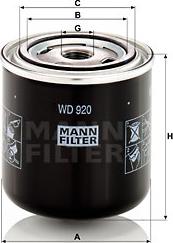 Mann-Filter WD 920 - Filter, Arbeitshydraulik alexcarstop-ersatzteile.com