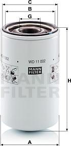 Mann-Filter WD 11 002 - Filter, Arbeitshydraulik alexcarstop-ersatzteile.com