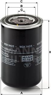 Mann-Filter WDK 940/5 - Kraftstofffilter alexcarstop-ersatzteile.com