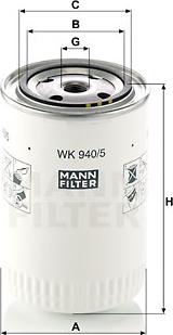 Mann-Filter WK 940/5 - Kraftstofffilter alexcarstop-ersatzteile.com