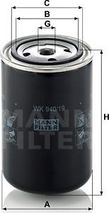 Mann-Filter WK 940/19 - Kraftstofffilter alexcarstop-ersatzteile.com