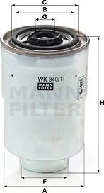 Mann-Filter WK 940/11 x - Kraftstofffilter alexcarstop-ersatzteile.com