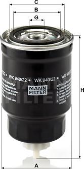 Mann-Filter WK 940/22 - Kraftstofffilter alexcarstop-ersatzteile.com