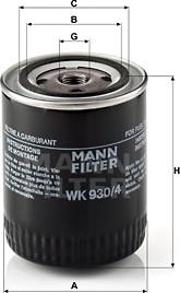 Mann-Filter WK 930/4 - Kraftstofffilter alexcarstop-ersatzteile.com