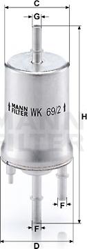 Mann-Filter WK 69/2 - Kraftstofffilter alexcarstop-ersatzteile.com