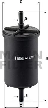 Mann-Filter WK 6002 - Kraftstofffilter alexcarstop-ersatzteile.com