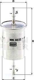 Mann-Filter WK 6032 - Kraftstofffilter alexcarstop-ersatzteile.com