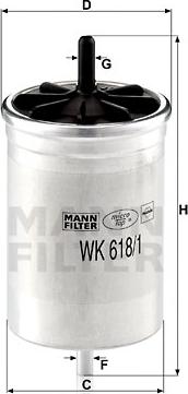 Mann-Filter WK 618/1 - Kraftstofffilter alexcarstop-ersatzteile.com