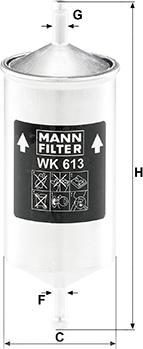 Mann-Filter WK 613 - Kraftstofffilter alexcarstop-ersatzteile.com