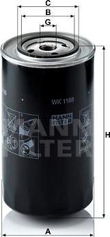 Mann-Filter WK 1168 - Kraftstofffilter alexcarstop-ersatzteile.com