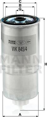 Mann-Filter WK 845/4 - Kraftstofffilter alexcarstop-ersatzteile.com