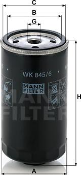 Mann-Filter WK 845/6 - Kraftstofffilter alexcarstop-ersatzteile.com