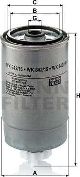 Mann-Filter WK 842/15 - Kraftstofffilter alexcarstop-ersatzteile.com