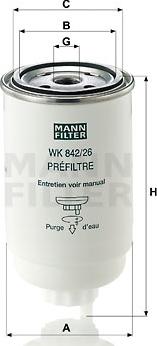 Mann-Filter WK 842/26 - Kraftstofffilter alexcarstop-ersatzteile.com