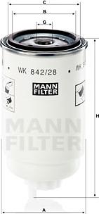 Mann-Filter WK 842/28 - Kraftstofffilter alexcarstop-ersatzteile.com