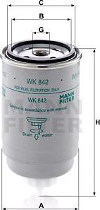 Mann-Filter WK 842 - Kraftstofffilter alexcarstop-ersatzteile.com