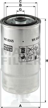 Mann-Filter WK 854/5 - Kraftstofffilter alexcarstop-ersatzteile.com