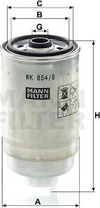 Mann-Filter WK 854/6 - Kraftstofffilter alexcarstop-ersatzteile.com