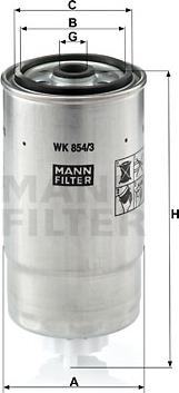 Mann-Filter WK 854/3 - Kraftstofffilter alexcarstop-ersatzteile.com