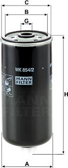 Mann-Filter WK 854/2 - Kraftstofffilter alexcarstop-ersatzteile.com