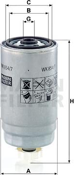 Mann-Filter WK 854/7 - Kraftstofffilter alexcarstop-ersatzteile.com