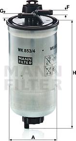 Mann-Filter WK 853/4 z - Kraftstofffilter alexcarstop-ersatzteile.com