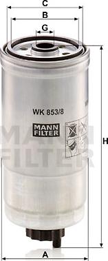 Mann-Filter WK 853/8 - Kraftstofffilter alexcarstop-ersatzteile.com