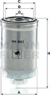 Mann-Filter WK 8051 - Kraftstofffilter alexcarstop-ersatzteile.com