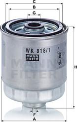 Mann-Filter WK 818/1 - Kraftstofffilter alexcarstop-ersatzteile.com