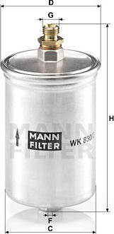 Mann-Filter WK 830/3 - Kraftstofffilter alexcarstop-ersatzteile.com