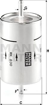 Mann-Filter WK 830 - Kraftstofffilter alexcarstop-ersatzteile.com