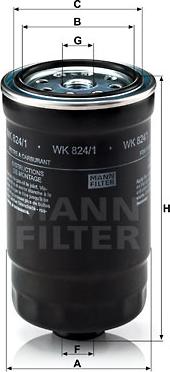 Mann-Filter WK 824/1 - Kraftstofffilter alexcarstop-ersatzteile.com