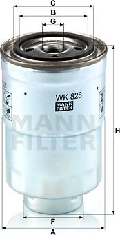 Mann-Filter WK 828 x - Kraftstofffilter alexcarstop-ersatzteile.com