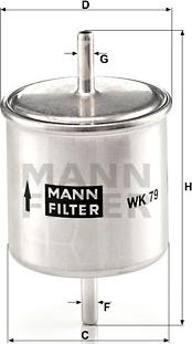 Mann-Filter WK 79 - Kraftstofffilter alexcarstop-ersatzteile.com