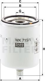 Mann-Filter WK 715/1 x - Kraftstofffilter alexcarstop-ersatzteile.com