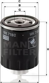 Mann-Filter WK 718/2 - Kraftstofffilter alexcarstop-ersatzteile.com