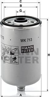 Mann-Filter WK 713 - Kraftstofffilter alexcarstop-ersatzteile.com