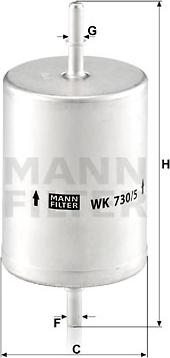 Mann-Filter WK 730/5 - Kraftstofffilter alexcarstop-ersatzteile.com