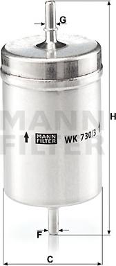 Mann-Filter WK 730/3 - Kraftstofffilter alexcarstop-ersatzteile.com