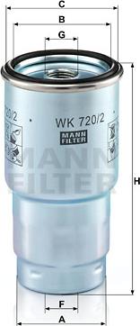 Mann-Filter WK 720/2 x - Kraftstofffilter alexcarstop-ersatzteile.com