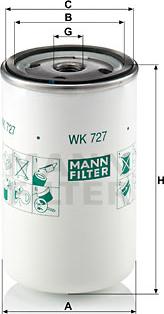 Mann-Filter WK 727 - Kraftstofffilter alexcarstop-ersatzteile.com