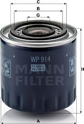 Mann-Filter WP 914 - Ölfilter alexcarstop-ersatzteile.com