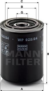 Mann-Filter WP 928/84 - Ölfilter alexcarstop-ersatzteile.com