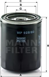 Mann-Filter WP 928/80 - Ölfilter alexcarstop-ersatzteile.com