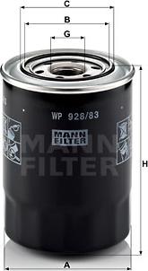 Mann-Filter WP 928/83 - Ölfilter alexcarstop-ersatzteile.com