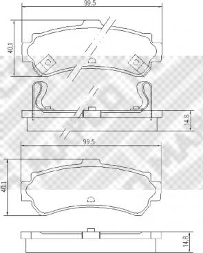 Mapco 6659 - Bremsbelagsatz, Scheibenbremse alexcarstop-ersatzteile.com