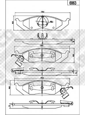 Mapco 6863 - Bremsbelagsatz, Scheibenbremse alexcarstop-ersatzteile.com