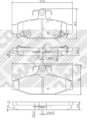 Mapco 6819 - Bremsbelagsatz, Scheibenbremse alexcarstop-ersatzteile.com